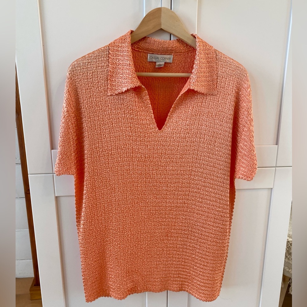 Vintage Casual Corner Crinkle Blouse